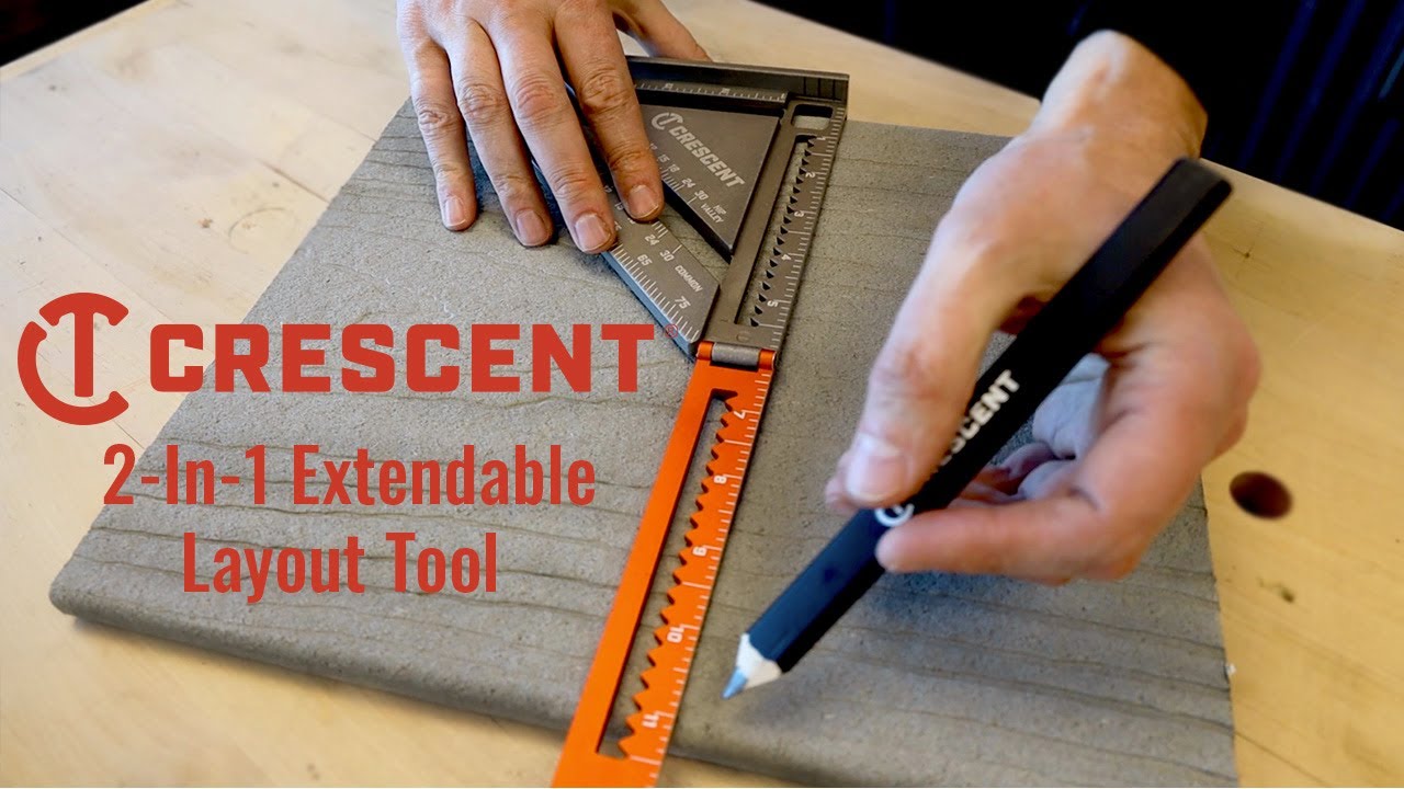 The Crescent EX6 2-in-1 Extendable Layout Tool