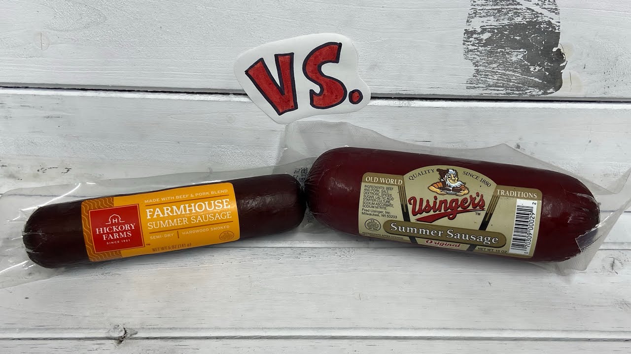 Usinger’s vs. Hickory Farms! Summer Sausage comparison.