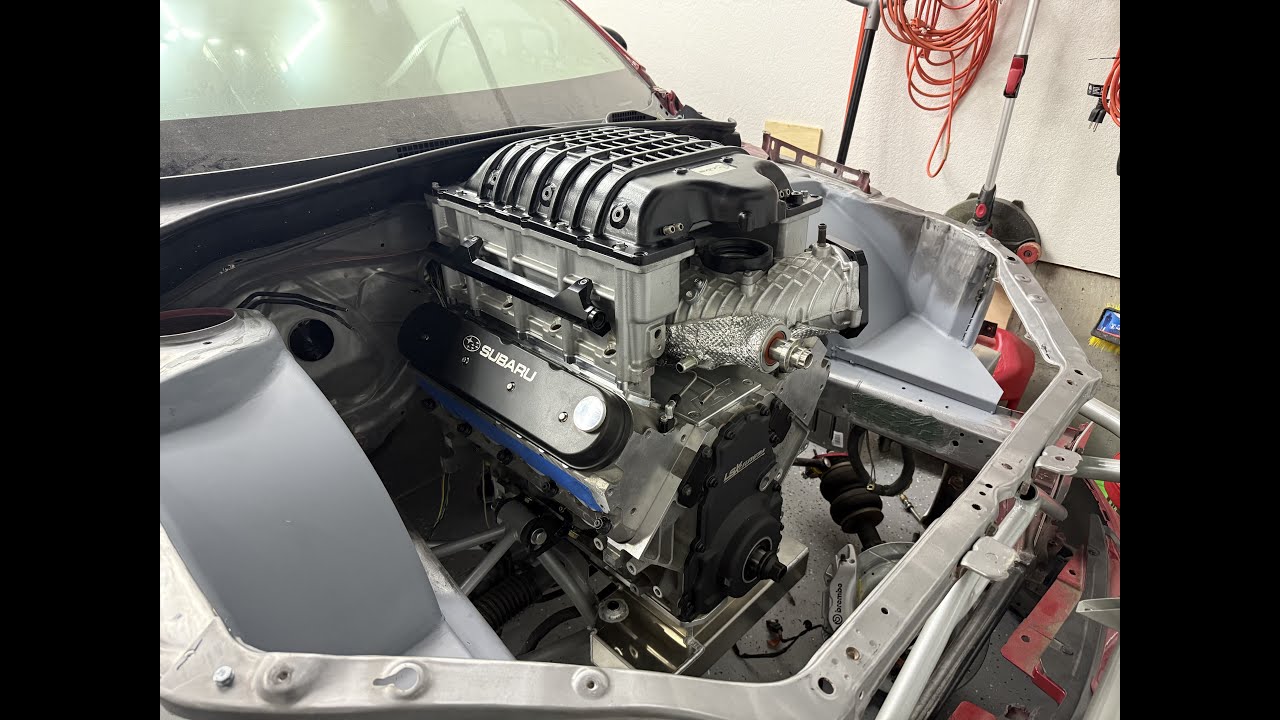 I put a hellcat supercharger on my ls swapped  WRX!