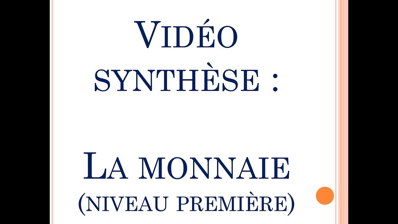 SES - Vidéo synthèse chapitre 