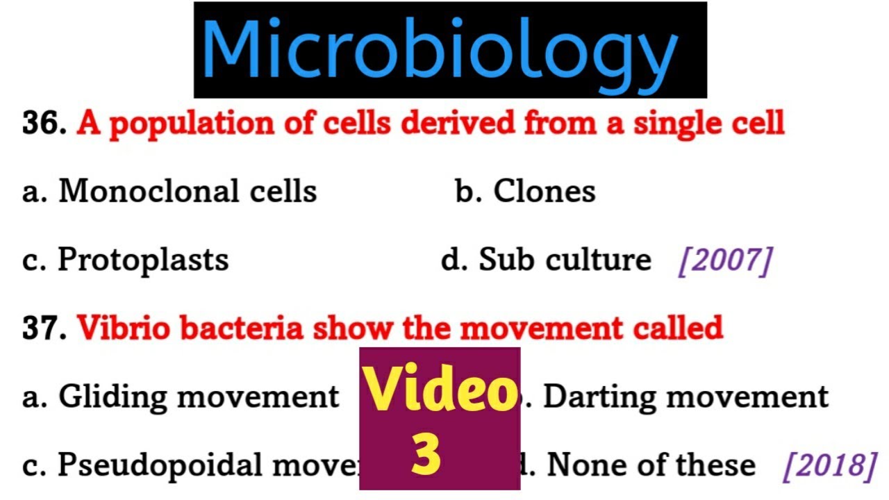 microbiology mcq questions answers || microbiology mcq || bacteria mcq || Part (3)