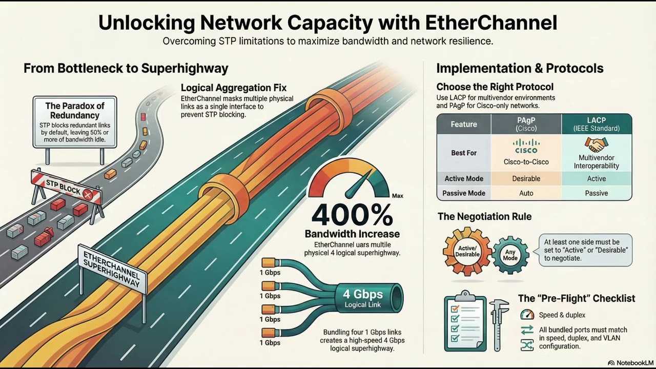 M6 - Unlocking Network Capacity Etherchannel - Cisco CCNA Routing & Switching