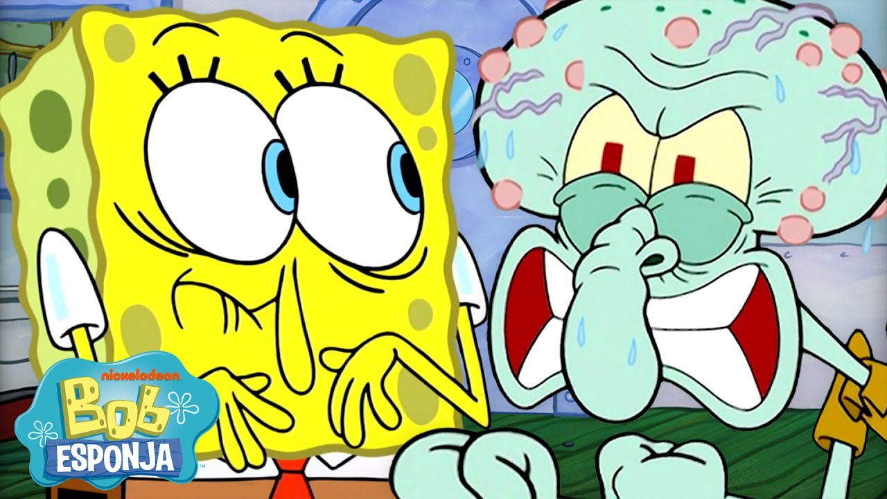 Bob Esponja | Lula Molusco chega ao seu limite... de novo e de novo 😤 | Bob Esponja em Português