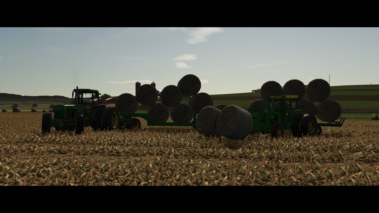Finish the first field of corn and press and collect bales Ep 2 Ashton Corners FS25 Timelapes