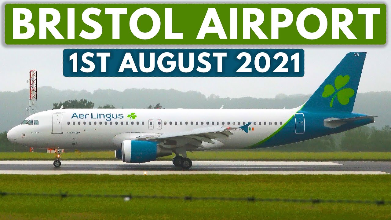 AER LINGUS AIRBUS A320 at Bristol Airport (previously Stobart Air ATR72) | Plane Spotting + ATC (4K)