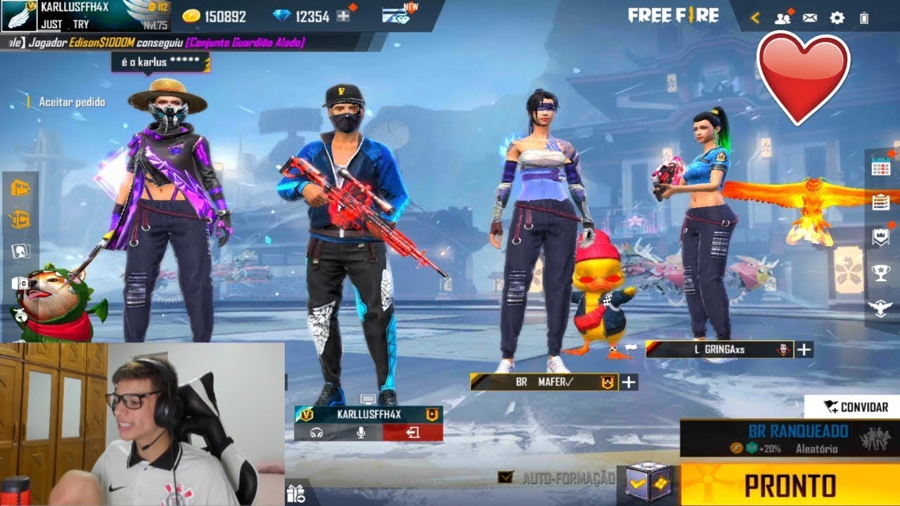 ARRUMEI UMA NAMORADA NO FREE FIRE! 😧🔥