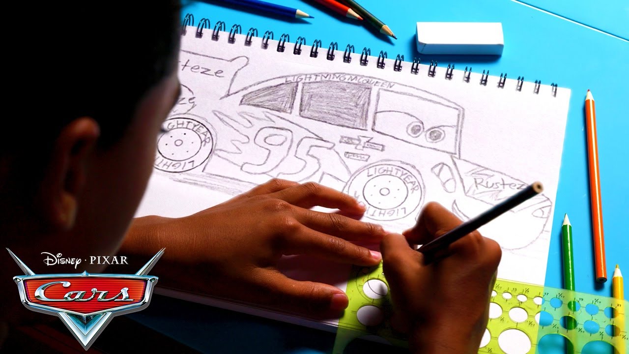 How to Draw Lightning McQueen with Taj | Activities for Kids | Pixar Cars