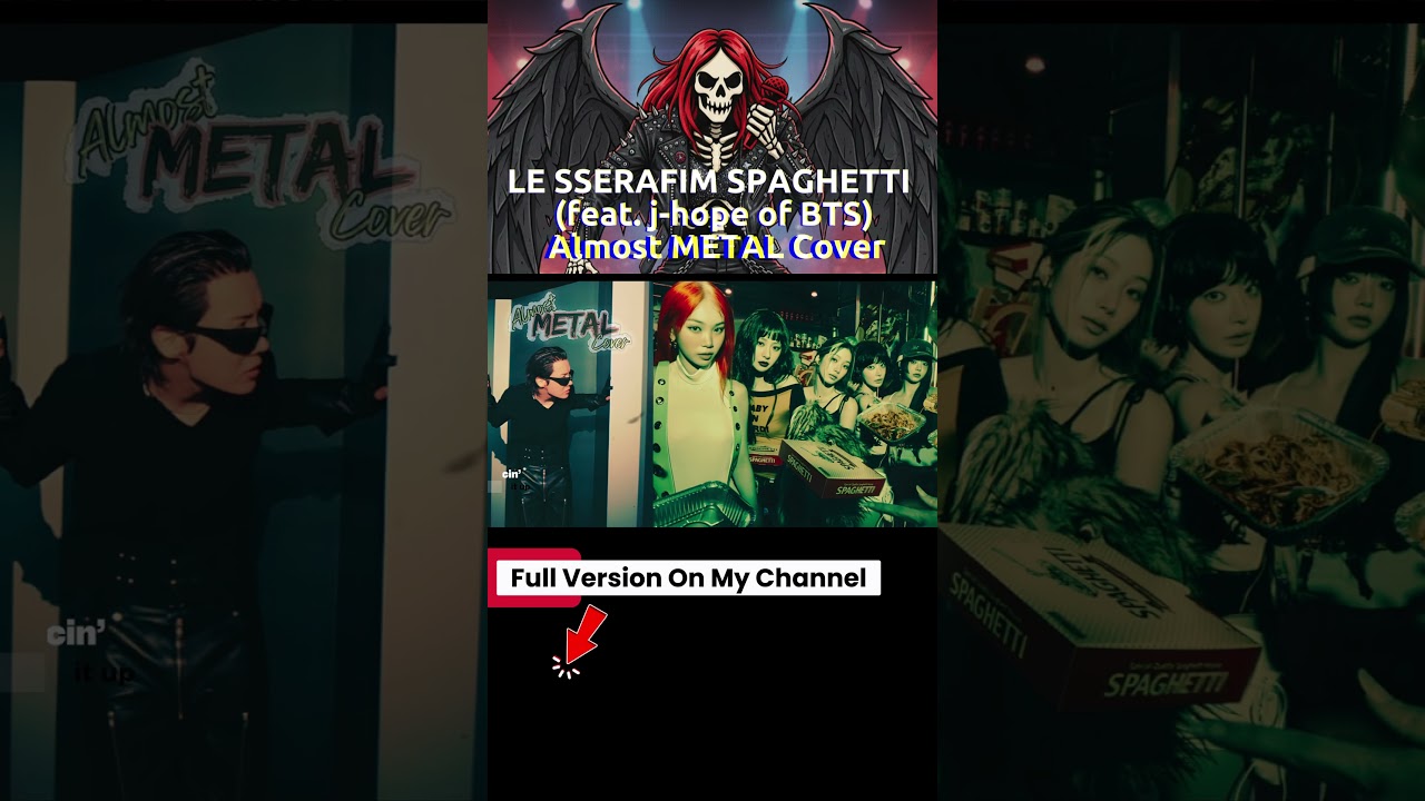 LE SSERAFIM (르세라핌) 'SPAGHETTI (feat. j-hope of BTS)' | Almost METAL Cover (Lyrics Video-Eng/Rom/Han)