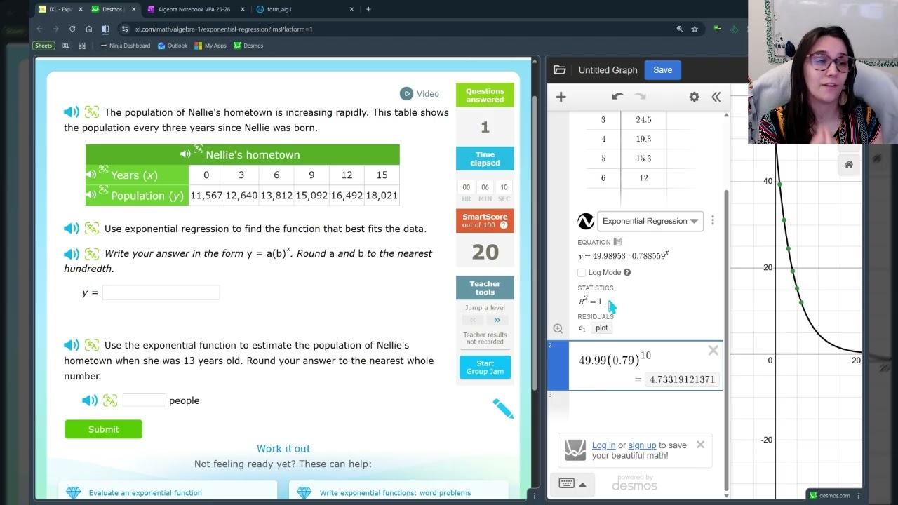 Extra Help: Exponential Regression