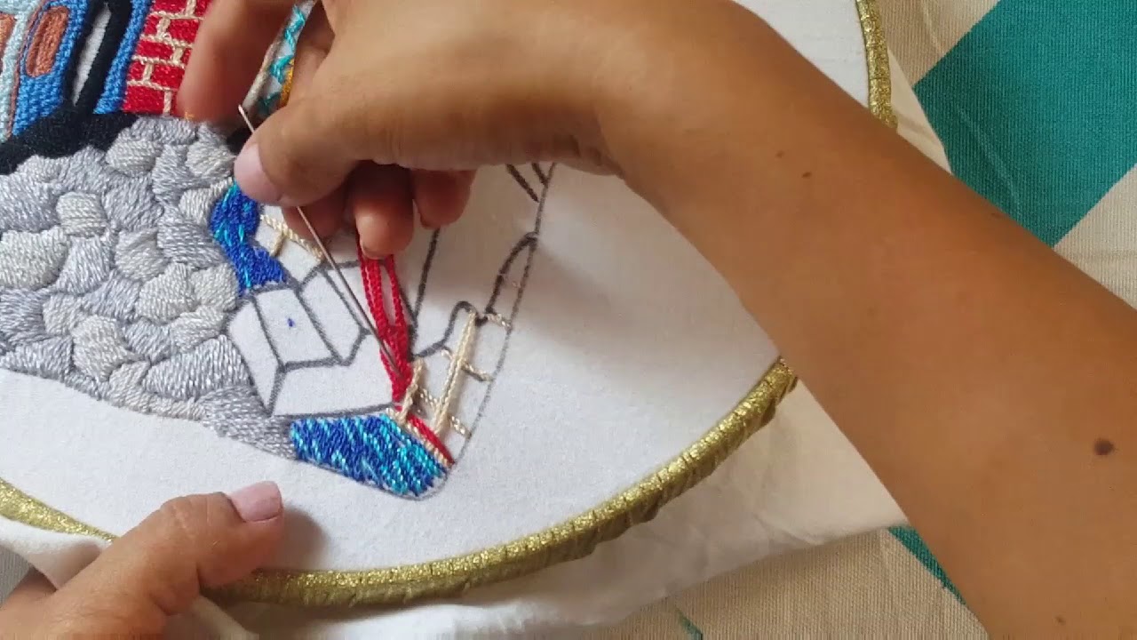 EL PAISAJE 🌄🌄 (última parte) como hacer la puntada para una pared q se vea el ladrillo