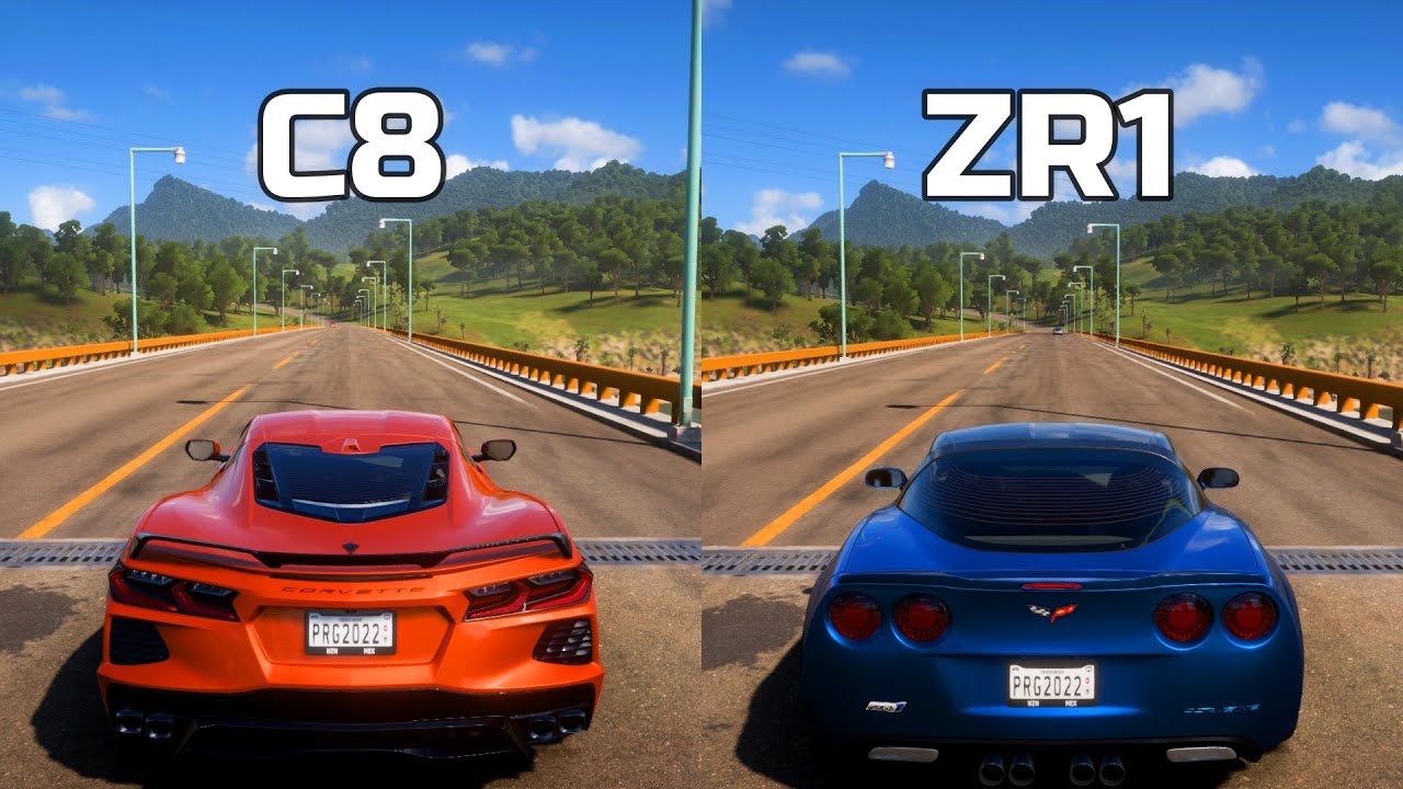 Forza Horizon 5: Chevrolet Corvette C8 Stingray vs Chevrolet Corvette ZR1 - Drag Race
