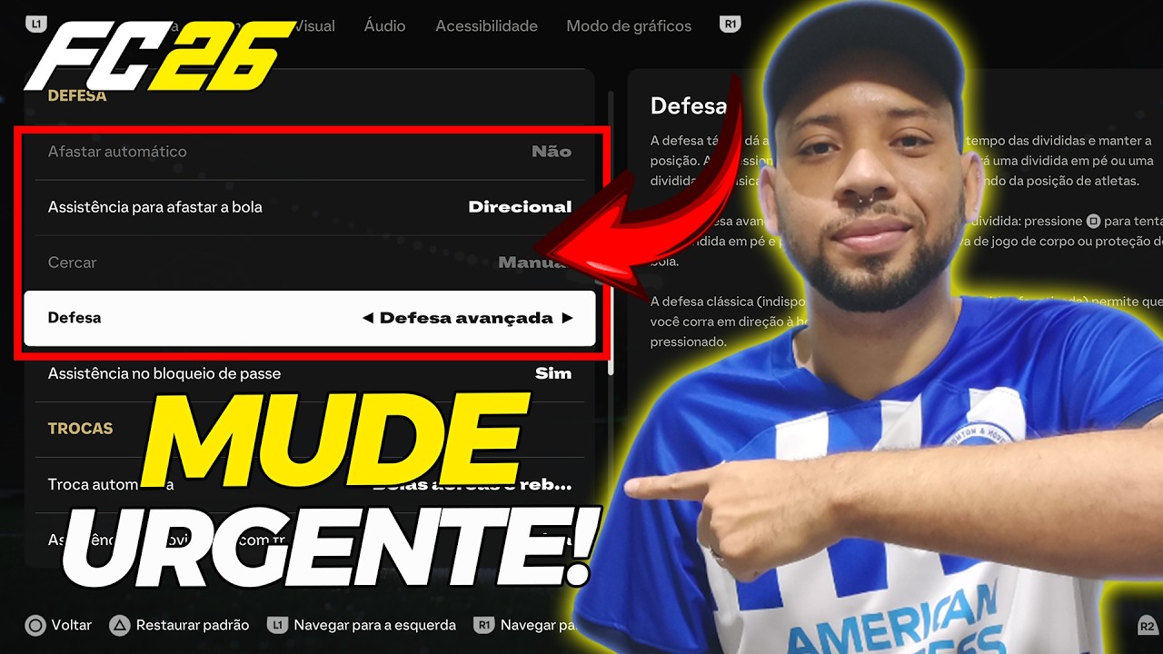 MELHOR CONFIGURAÇÃO DE CONTROLE E CÂMERA! META DO JOGO  ATUALIZADA DO EA FC 26