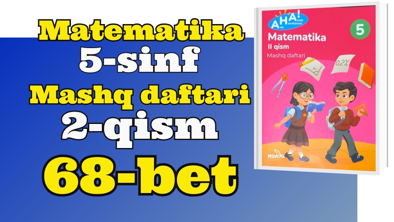 5-sinf matematika mashq daftari 2-qism 68-bet