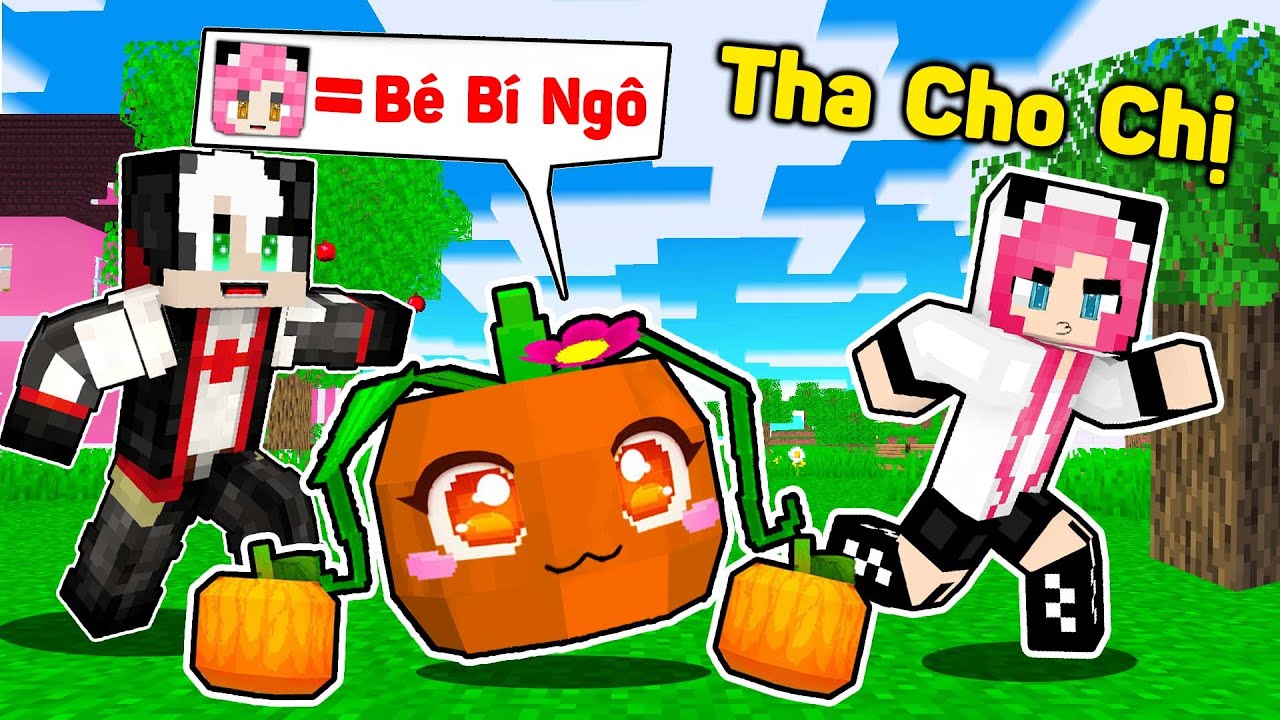 MỀU THỬ THÁCH 24H LÀM BÉ BÍ NGÔ TRONG MINECRAFT*1 NGÀY REDHOOD BẮT ĐƯỢC QUÁI VẬT BÍ NGÔ LÀM THÚ CƯNG