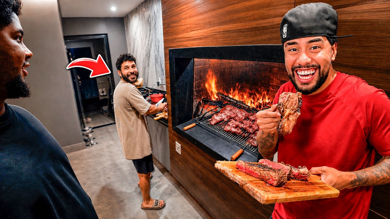 O VIZINHO CHAMOU PRA UM CHURRASCAO NA CASA NOVA DELE🥩E EU NÃO ESPERAVA POR ISSO