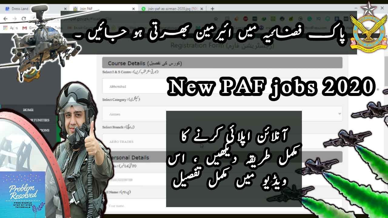 Join Paf as an airman, aerotrader or sportsman 2020| Full online registration process