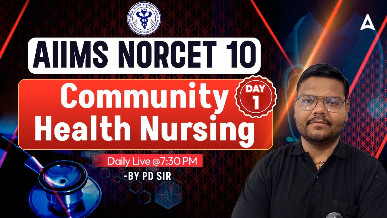 AIIMS NORCET 10 | Community Health Nursing | CHN Theory Class Day 1 | Most Important MCQ Questions