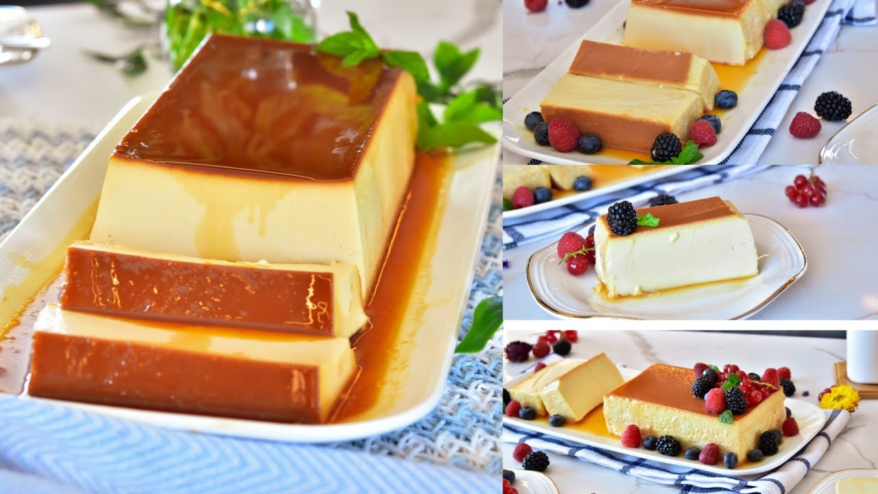 كريم كراميل بالفرن الوصفه ولا غلطه والطعم يفوز😋😋Crème caramel