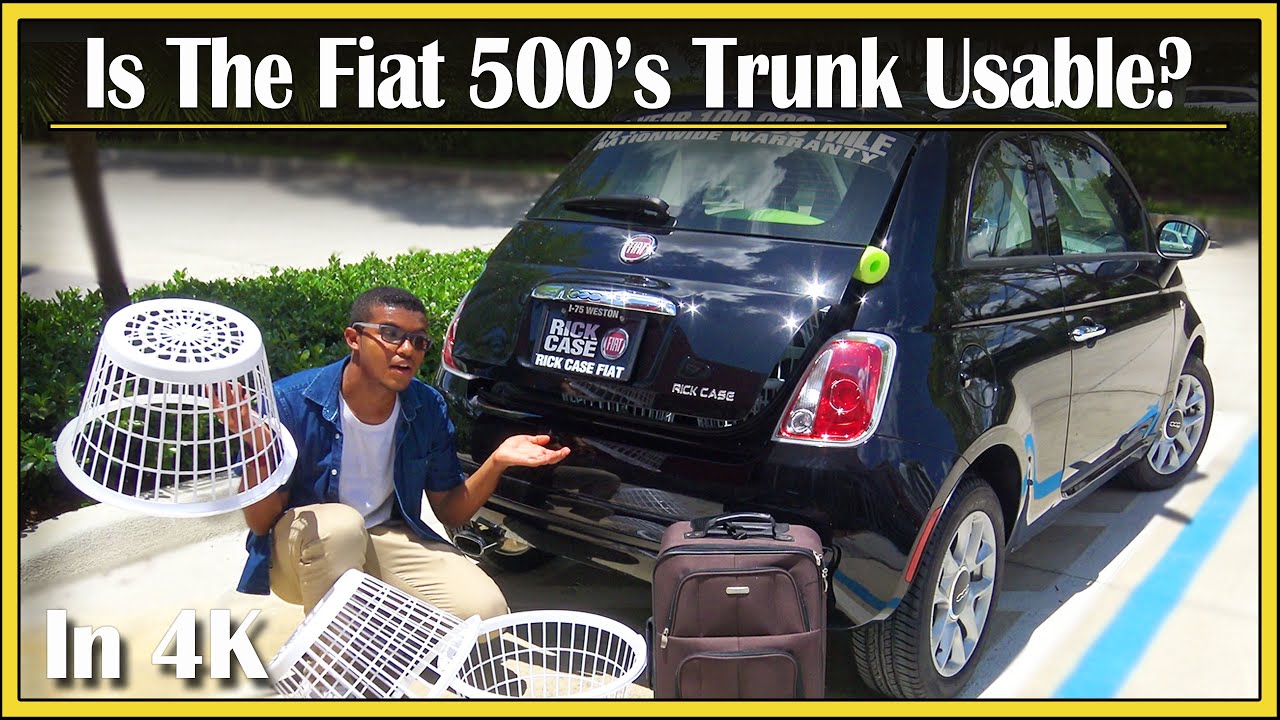 Fiat 500 2017–2019 годов | Обзор багажного отделения (ДЕТАЛЬНЫЙ) в 4K! | Сколько вещей поместится...