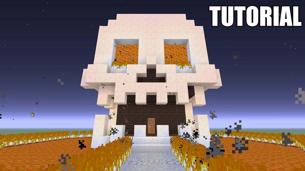 Minecraft Tutorial: How To Make A SKULL!! Survival House (ASH#42)