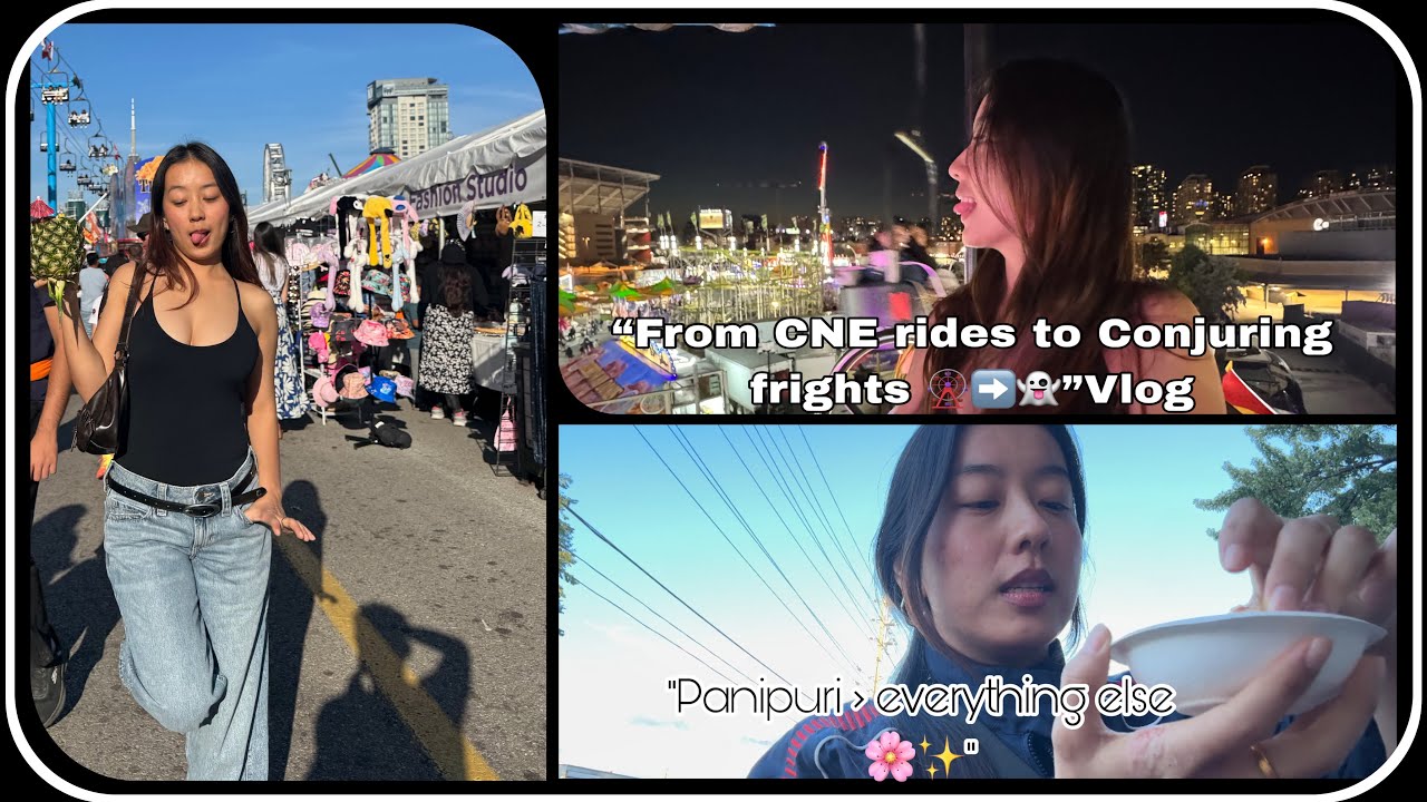 “CNE letdown, but panipuri + horror night made up for it 🥶✨”