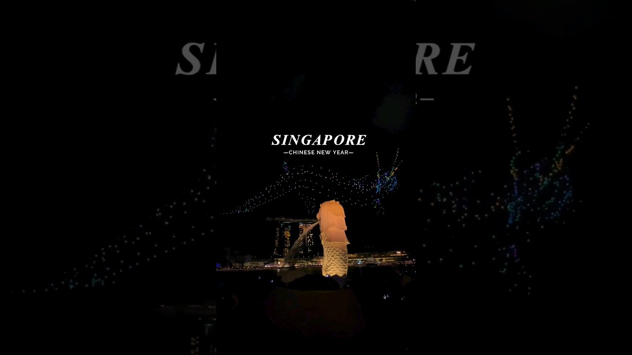 Dragon Drone Show in Singapore | CNY 2024 | Chinese New Year | @OchieBon