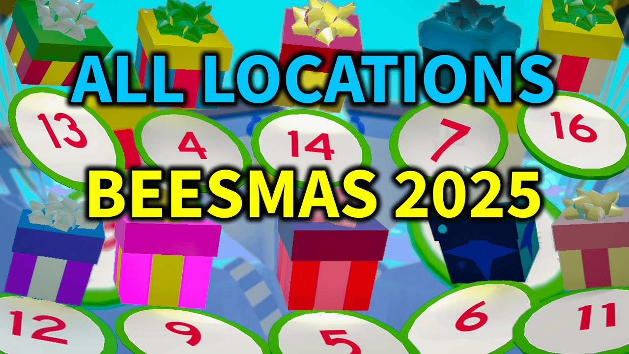 Все места расположения существ в игре Bee Swarm Simulator Beesmas 2025