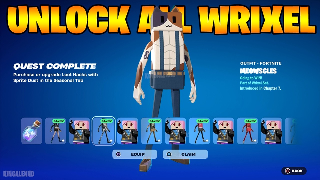 Как получить и разблокировать ВСЕ стили скина Wrixel в Fortnite! (ВСЕ испытания Wrixel из Боевого...