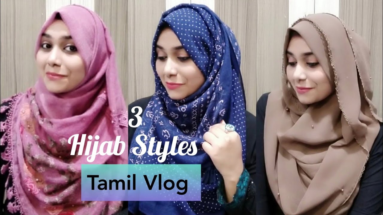 தமிழில் 3 Hijab Tutorial step by step | School & College Daily Wear | Full Coverage Hijab Styles