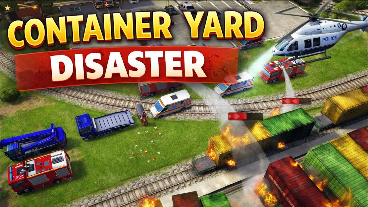 Container Terminal Disaster! 🔥 Massive Emergency Between Trains & Burning Cargo | Elite Responder