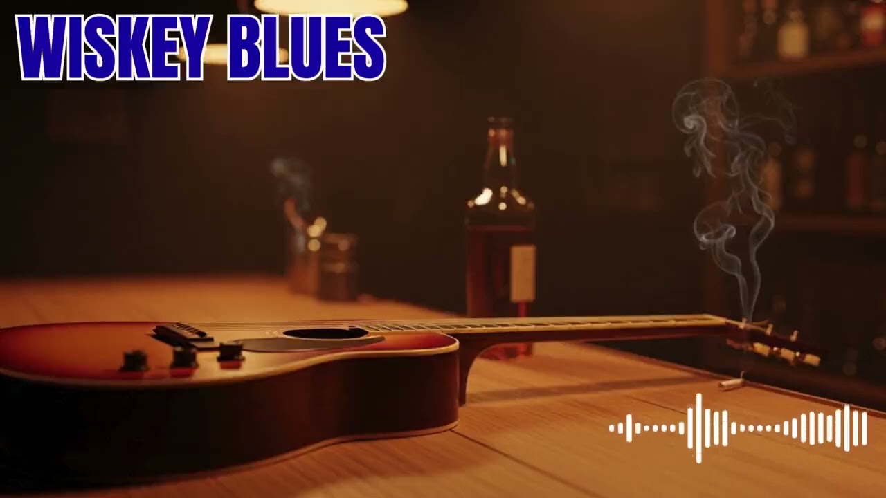 🚬🎸 Smoky Blues Bar Ambience with Low Light Guitar 🥃