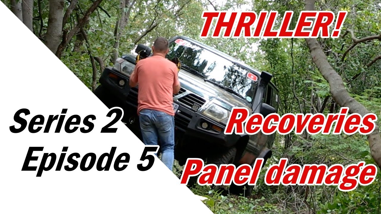 S2 E5 -Thriller–Jeep Rubicon, Defender 110, Toyota Hilux off-road - Panel Damage lots of Recoveries