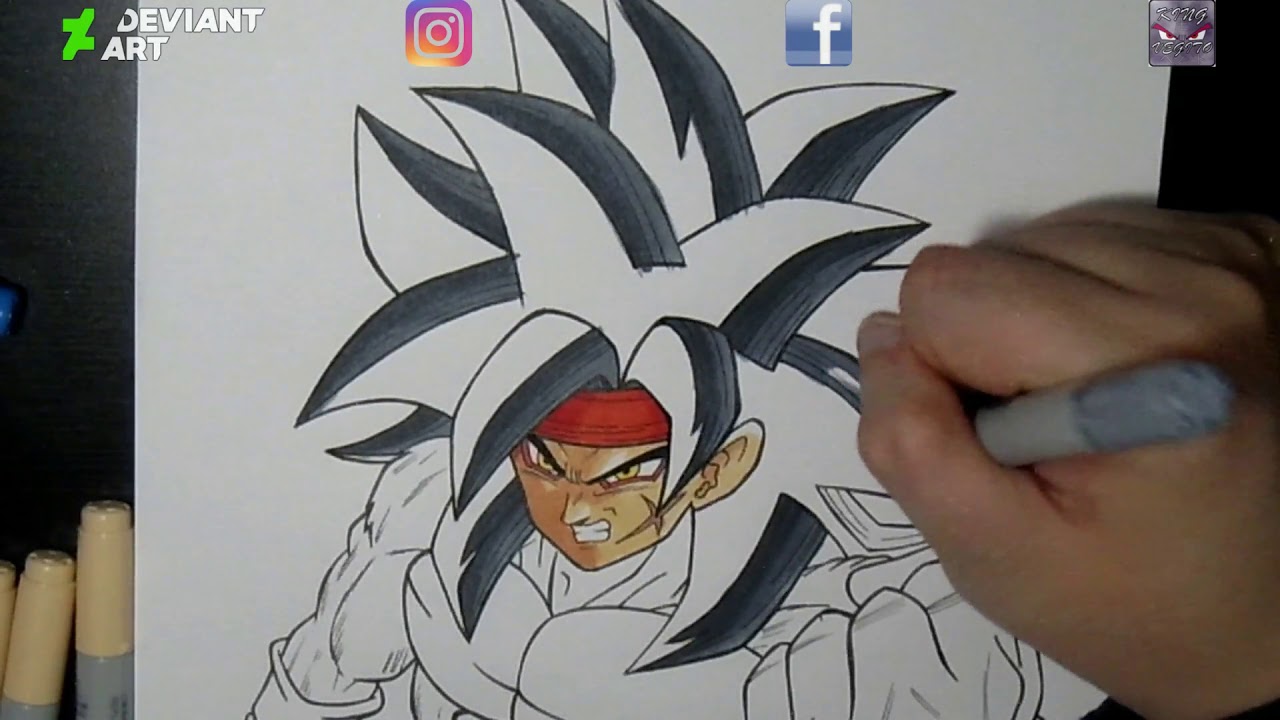 Drawing Bardock Super Saiyan 4