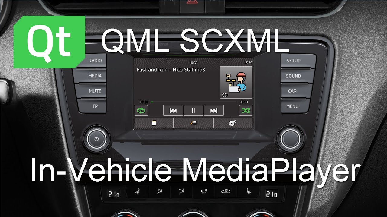 Qt QML SCXML. Автомобильный медиаплеер построенный на базе машины состояний