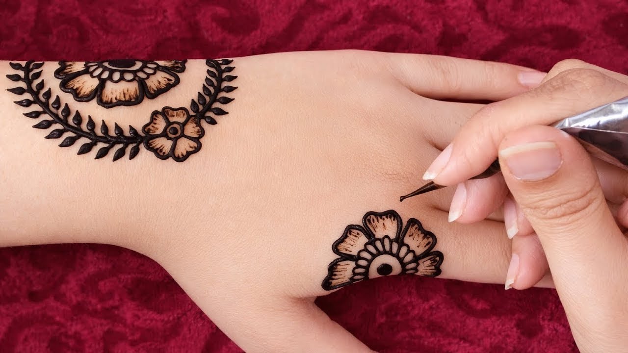 Easy and simple Mehndi design | New stylish mehandi desing easy mehdi 
