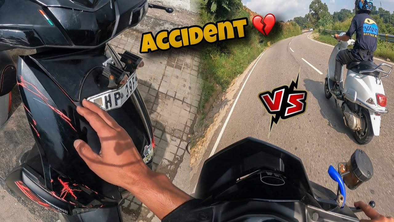 VESPA 150 VS TVS NTORQ 125 🏁 || ACCIDENT 💔 || AsHu46