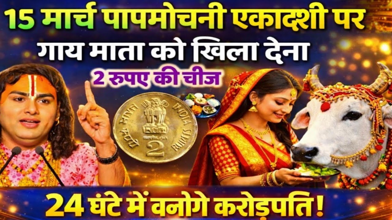 15 मार्च पापमोचनी एकादशी पर 😱 गाय माता को खिला देना 1 गुप्त चीज़😱 24 घंटे के अंदर होगी मनोकामना पूरी