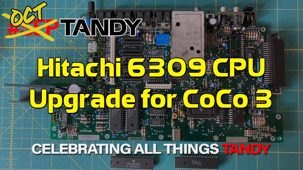 Обновление системы с использованием процессора Hitachi 63B09E и полный обзор системы Tandy CoCo 3.