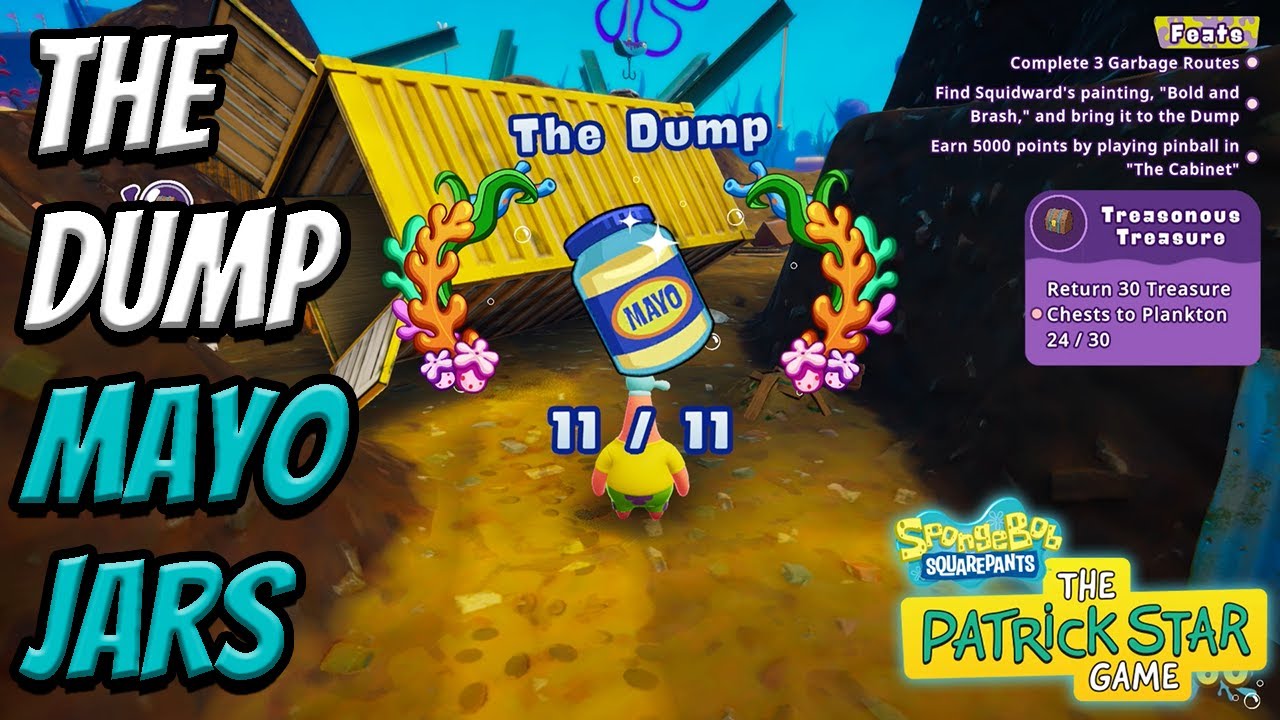 The Dump Mayo Jars - All 11/11 Locations | SpongeBob SquarePants The Patrick Star Game
