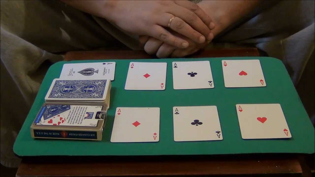 Magic Card Trick: 4 Ace Transpo (by Criss Angel) - Tutorial