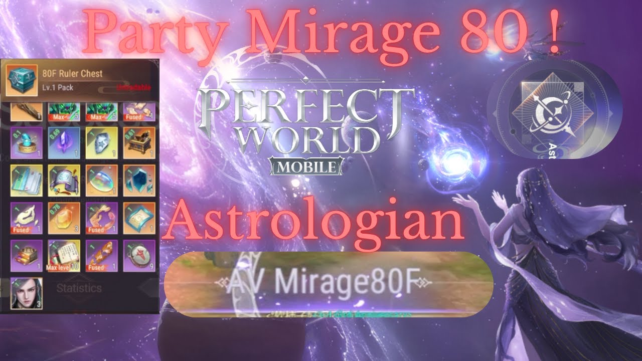 Perfect World Mobile - Party Mirage - AV 80 F - Astrologian US 16