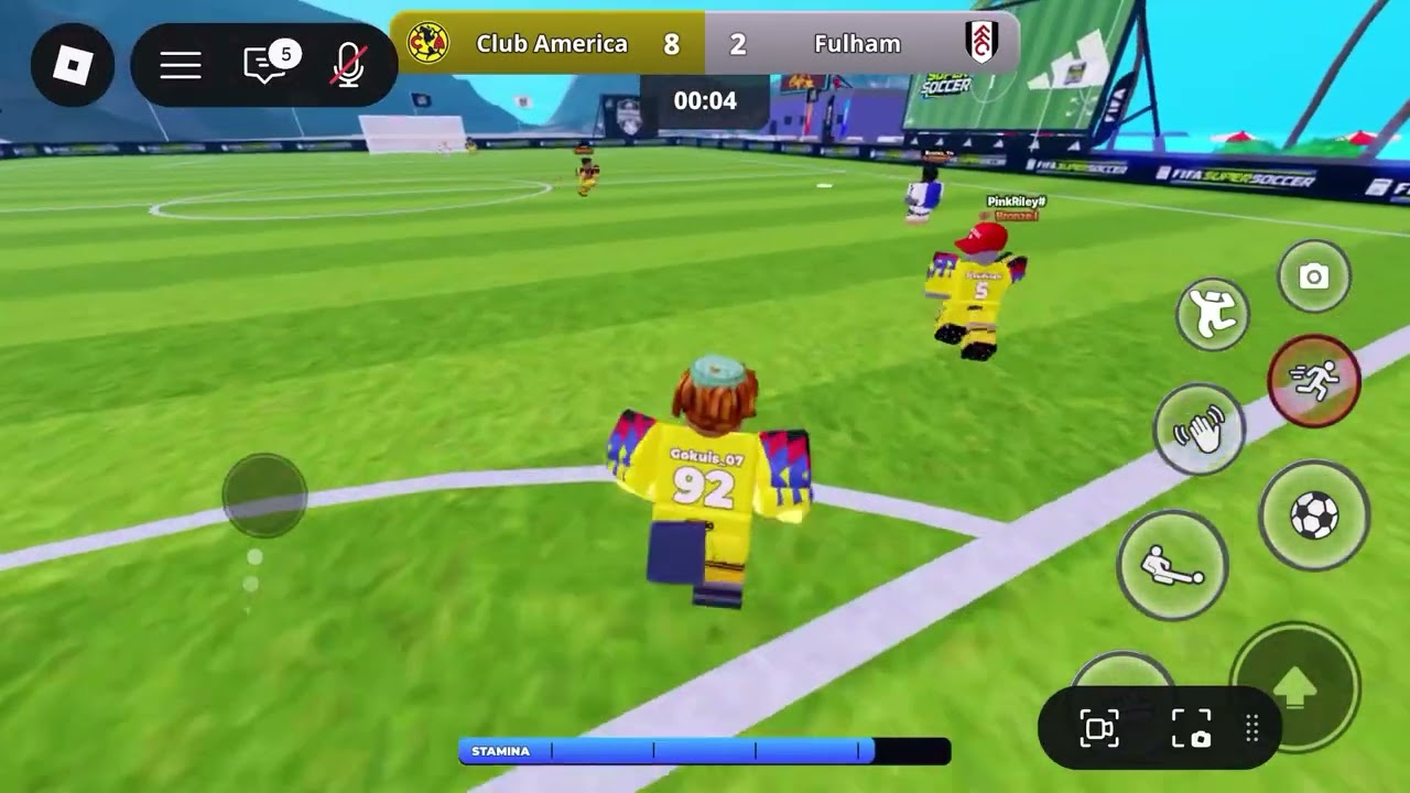 Playing fifa football 