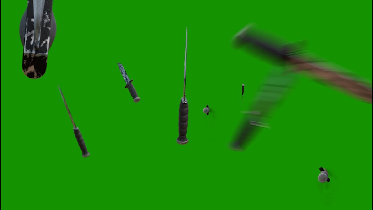 knife Throwing Green Screen Free VFX Pack