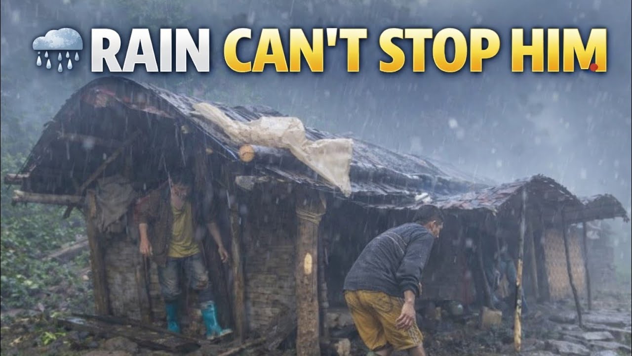 “Rain Can’t Stop Him 🌧️ | Real Village Life in Nepal”