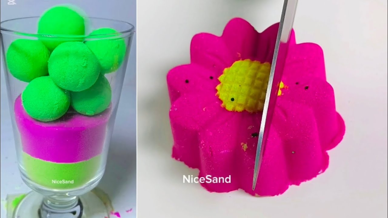 Very Satisfying and Relaxing Kinetic Sand ASMR Video 57 Pure Soft Cutting for Sleep