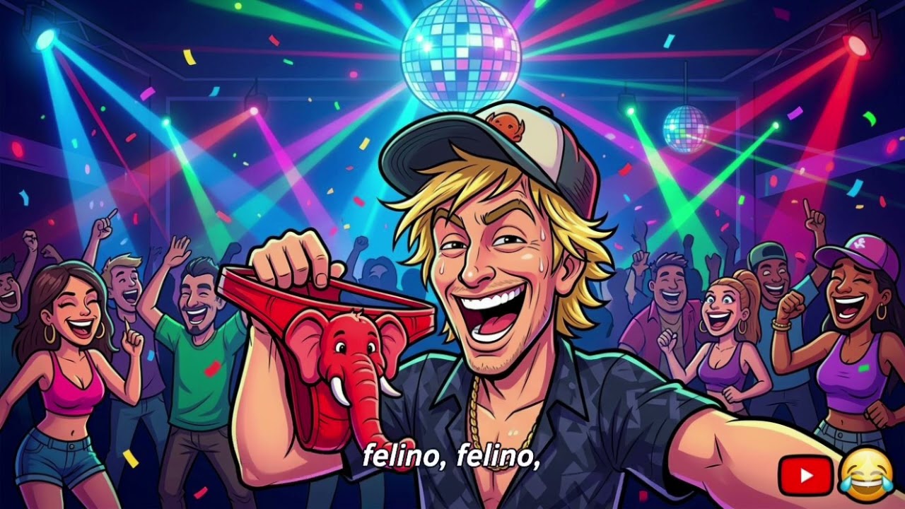 Felino y la trompa de elefante