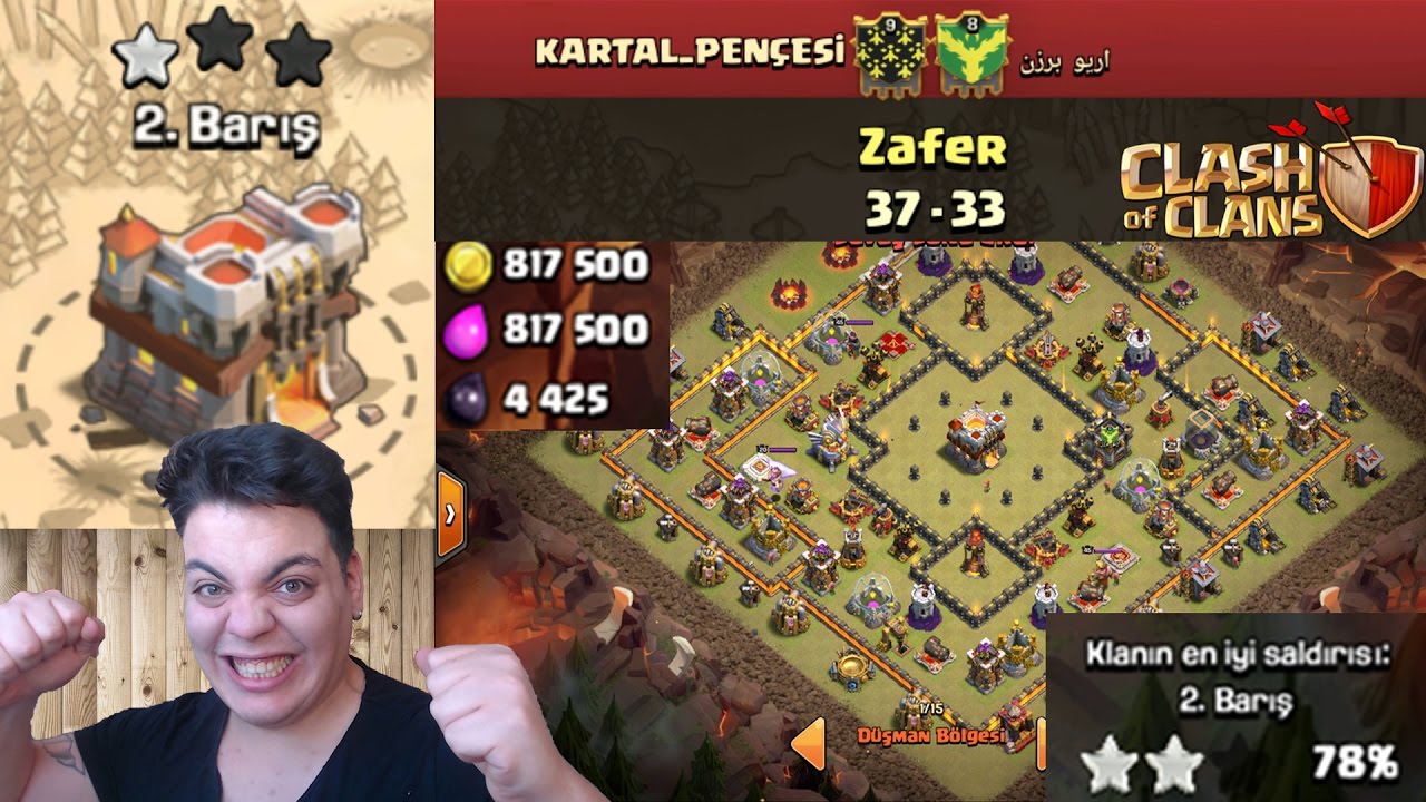 EN CİDDİ KLAN SAVAŞI (Hırs Yaptım) Clash of Clans