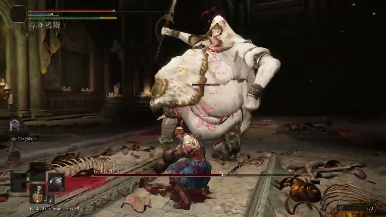 Fisto punches the Godskin Duo to bits - Elden Ring, Solo, Fist only, No sleep