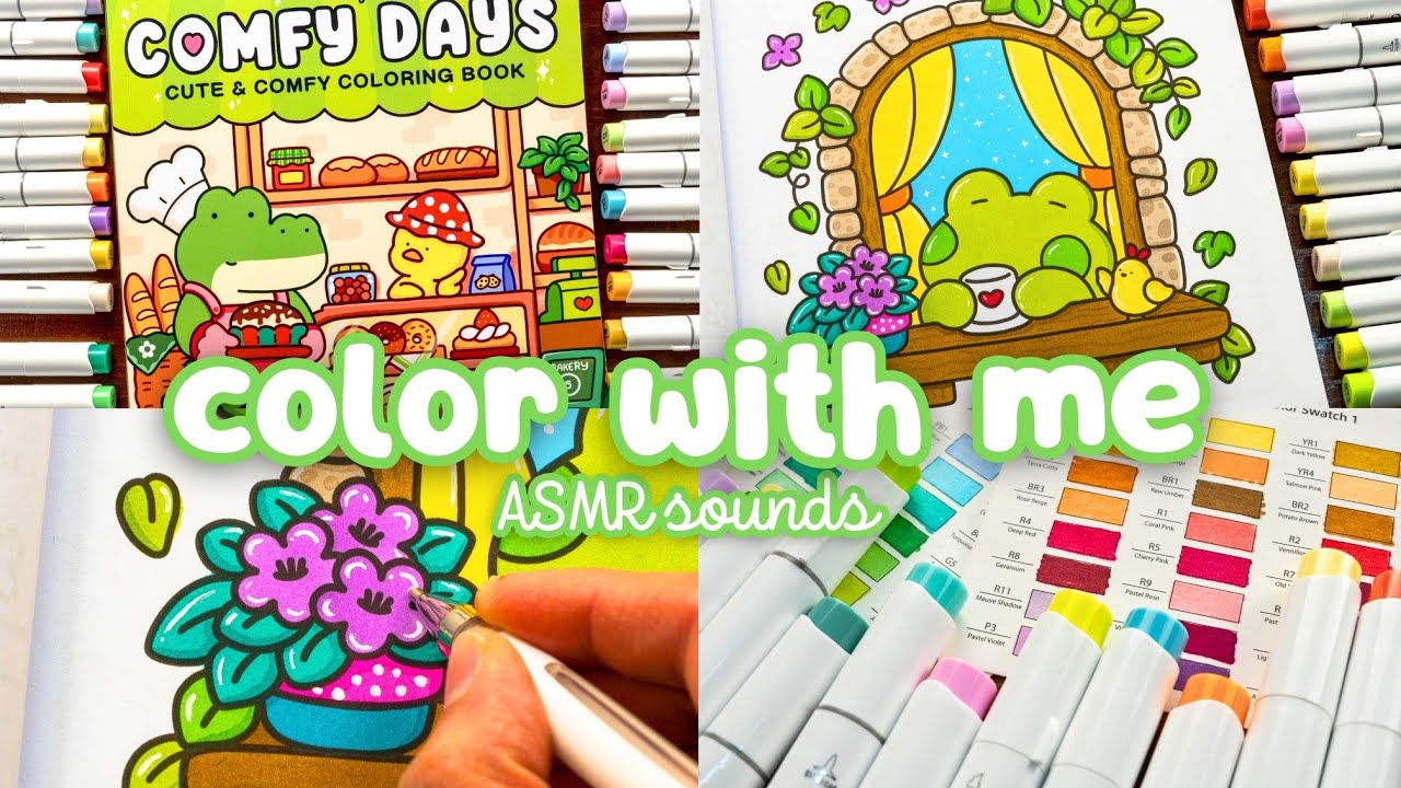 Color with me 🐸 | Calming and satisfying ASMR coloring 🎧 | Comfy Days by Coco Wyo