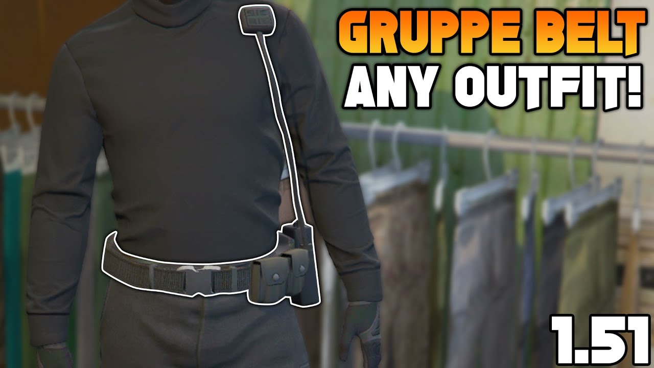 How To Get The GRUPPE SECHS BELT On Any Outfit Glitch In Gta 5 Online 1.51! (NO TRANSFER GLITCH)